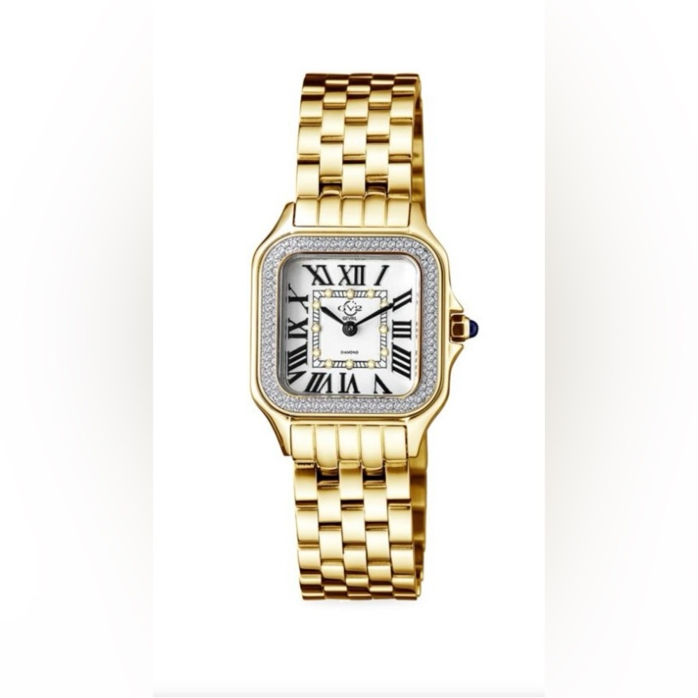 Gevril GV2 Gold Roman Numeral Watch 27.5 mm